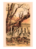 Fox and Geese Wall Decal