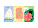 Signs of Summer Triptych Wandabziehbild