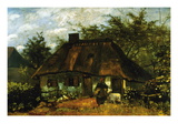 Cottage Autocollant mural par Vincent van Gogh