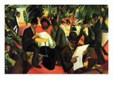 Garden Restaurant Autocollant mural par Auguste Macke