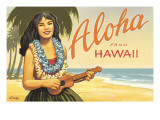 Aloha d'Hawaï, hawaïenne Autocollant mural par Kerne Erickson