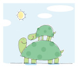 Ride for Baby Turtle Autocollant mural