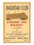Railroad Club Straight Rye Whiskey Wall Decal