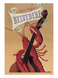 Lobster Musician at the Belvedere Hotel and Casino Wall Decal