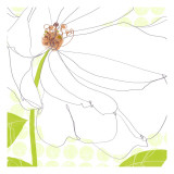 White Flower Wandabziehbild