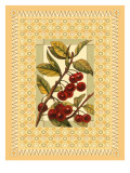 Cherries on Patterned Background Wall Decal