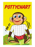 Monkey Potty Chart Wall Decal by Jason Pierce