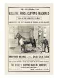 The Celebrated Gillette Horse-Clipping Machines Wall Decal