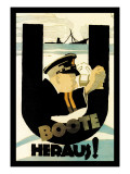The U-Boats Are Out Wall Decal by Hans Rudi Erdt