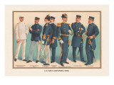 U.S. Navy Uniforms 1899 Mode (wallstickers) af Werner U.S. Navy Uniforms 1899 Mode (wallstickers) af Werner