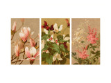 Traditional Floral Triptych Autocollant mural