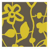 Gold Floral Pattern Wall Decal