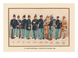 Uniforms of 10 Infantry Figures, 1899 Autocollant mural par Arthur Wagner