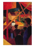 Tightrope Autocollant mural par Auguste Macke