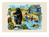 The Hippo's Costume Was Too Small by Half Wall Decal