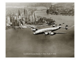 Lockheed Constellation, New York 1950 Mode (wallstickers) af Clyde Sunderland