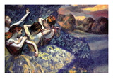 Four Dancers Autocollant mural par Edgar Degas