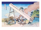 Working Within View of Mount Fuji Autocollant mural par Katsushika Hokusai
