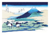 Cranes Nearby Mount Fuji Autocollant mural par Katsushika Hokusai