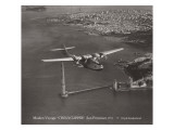 Primer viaje, China Clipper, San Francisco, California, 1935 Vinilos decorativos por Clyde Sunderland