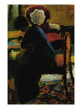Elisabeth At The Desk Autocollant mural par Auguste Macke