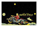 Space Patrol Super Cycle Autocollant mural