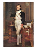 Portrait of Napoleon In His Work Room Autocollant mural par Jacques-Louis David