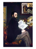 Portrait d'Emile Zola Autocollant mural par douard Manet