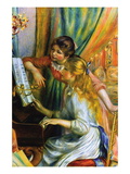 Girls At The Piano Wall Decal by Pierre-Auguste Renoir