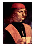 Portrait of a Musician Autocollant mural par Leonardo da Vinci 