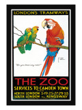 London's Tramways, The Zoo Wall Decal by Lawson Wood