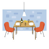 Retro Dining Room Vinilos decorativos
