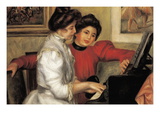 Yvonne and Christine Lerolle At The Piano Wall Decal by Pierre-Auguste Renoir