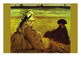 On The Beach Wall Decal by douard Manet