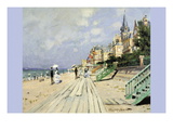 Beach At Trouville Wall Decal by Claude Monet