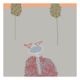 Birdbath Meeting Wall Decal