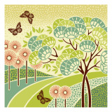 Hazy Day Butterflies Wall Decal