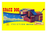 Space Dog Autocollant mural
