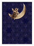 Victorian Child on Crescent Moon Wall Decal