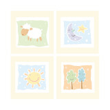 Baby Comforts Four Patch Wandabziehbild