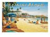 Waikiki Beach Wall Decal by Kerne Erickson