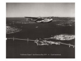 Kalifornien-Klipper, San Francisco Bay, Kalifornien, 1939 Wandabziehbild von Clyde Sunderland