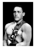 Russian Wrestler with Medals Vinilos decorativos