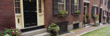 Potted Plants Outside a House, Acorn Street, Beacon Hill, Boston, Massachusetts, USA Wall Decal by Panoramic Images 