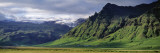 View of Farm and Cliff in the South Coast, Sheer Basalt Cliffs, South Coast, Iceland Vinilos decorativos por Panoramic Images