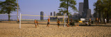Group of People Playing Beach Volleyball, Chicago, Illinois, USA Wall Decal by Panoramic Images 