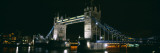 Bridge Lit Up at Night, Tower Bridge, London, England Autocollant mural par Panoramic Images 