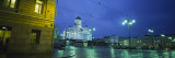 Cathedral Lit Up at Dusk, Lutheran Cathedral, Senate Square, Helsinki, Finland Wall Decal by Panoramic Images 