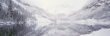 Reflection of Snowcapped Mountains in a Lake, Maroon Lake, Maroon Bells, Aspen, Colorado, USA Wall Decal by Panoramic Images 