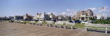 Empty Benches on a Boardwalk, Ocean Grove, New Jersey, USA Wall Decal by Panoramic Images 